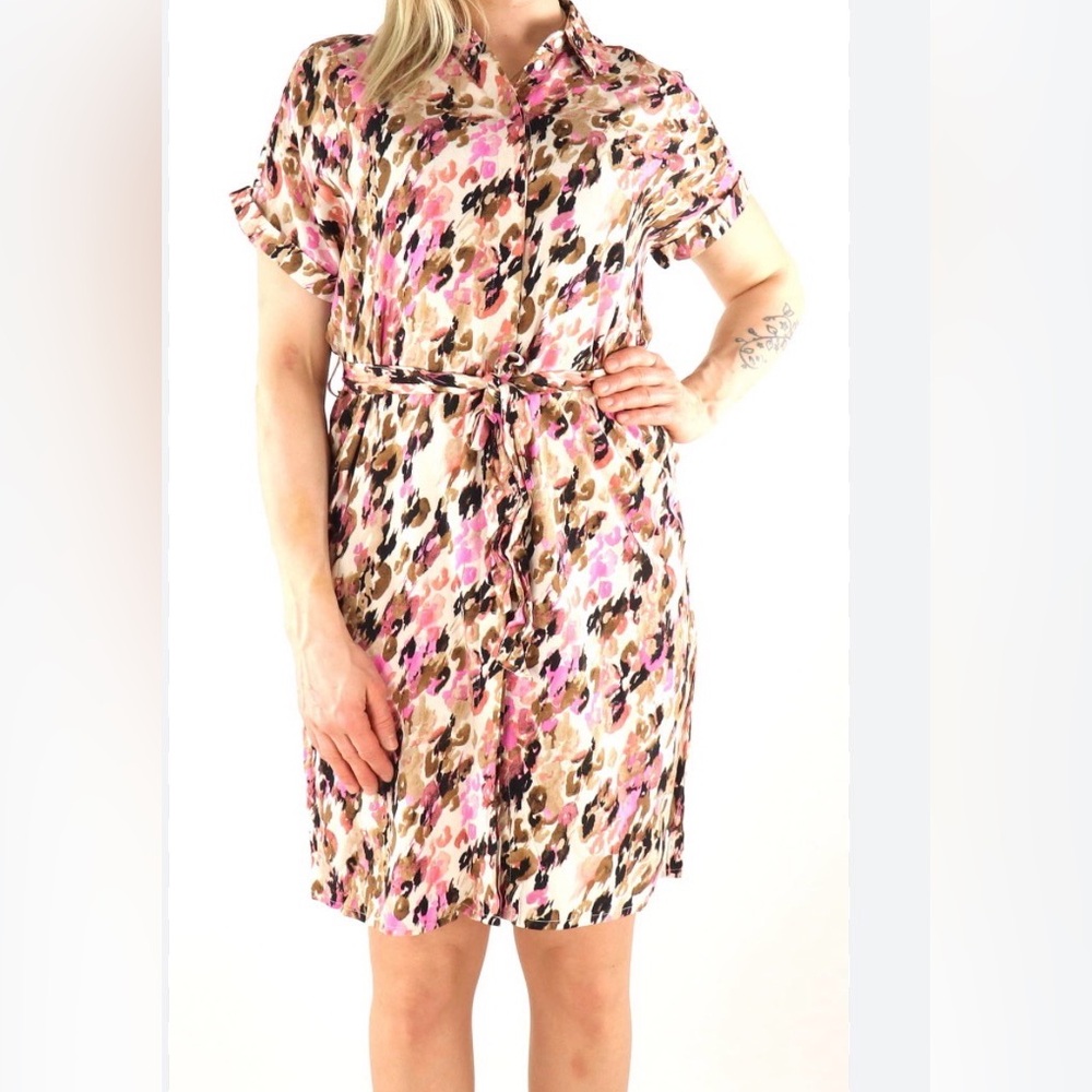Vero Moda Multicolor Abstract Button front  Dress